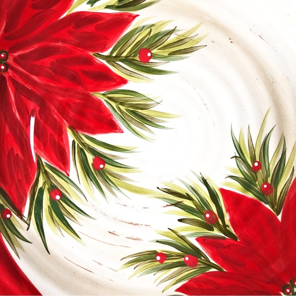 Tabletops Gallery Christmas Carol Serving Plate Hand Painted & Crafted Platter - Picture 6 of 8